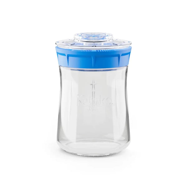 mall Kefirko kefir fermenter with blue lid – glass jar for fermenting milk or water kefir
