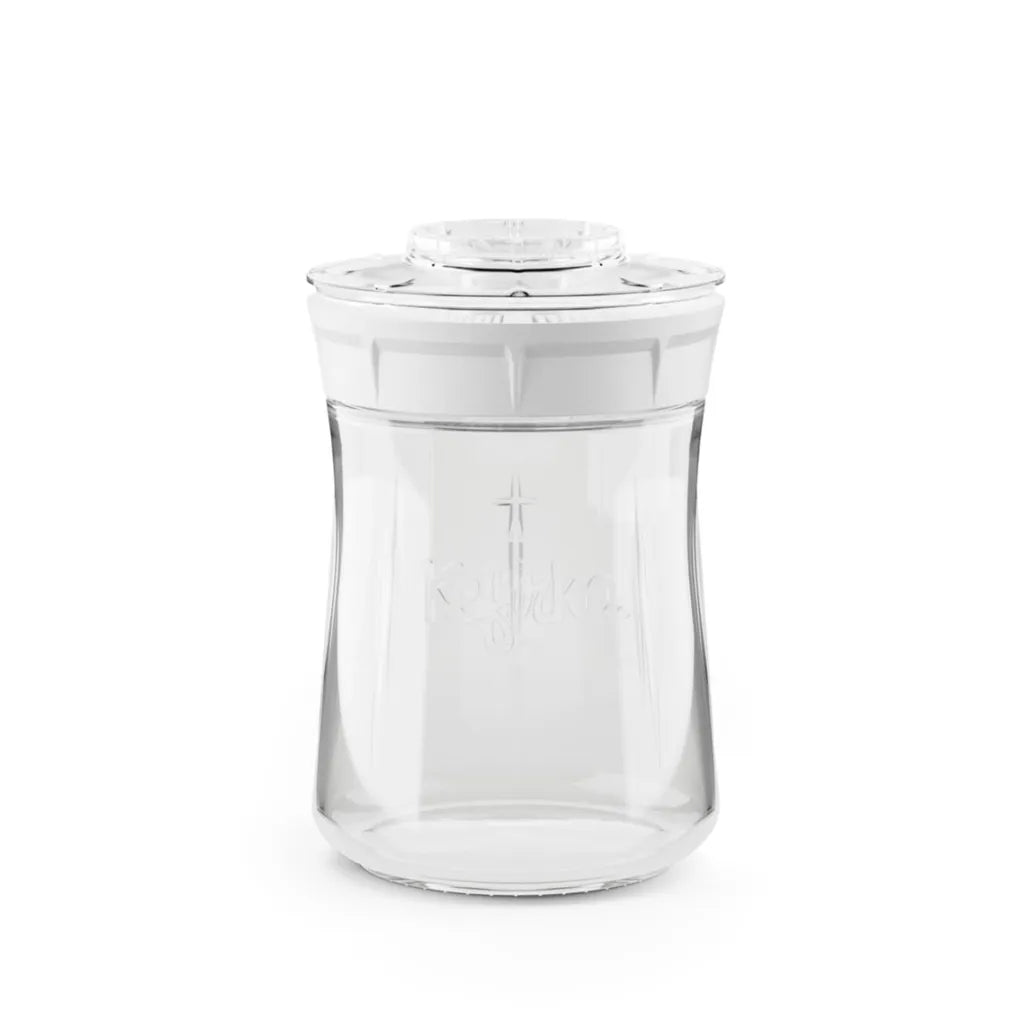 Small Kefirko kefir fermenter with white lid – versatile jar for milk kefir and water kefir